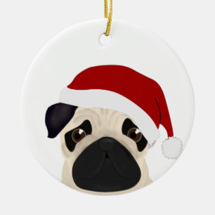 Ornamento de Navidad de Pug