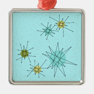 Ornamento de Navidad de Robin's Egg Blue Atomic St