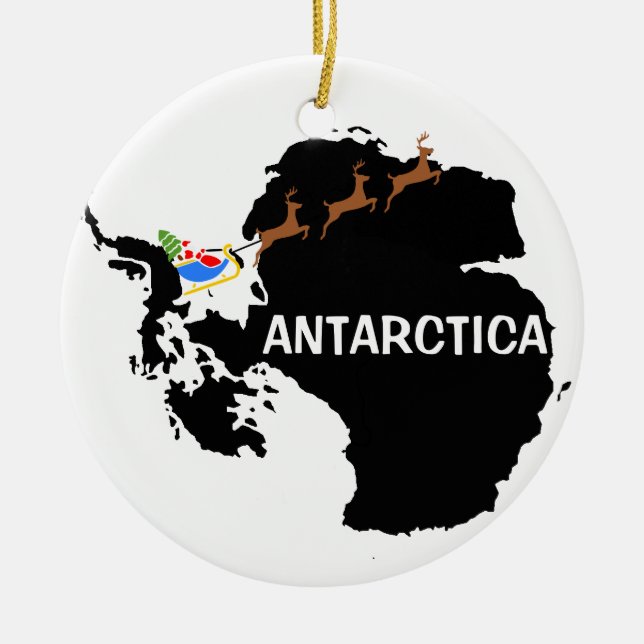 Ornamento de Navidad de Ronda Antártica (Frente)