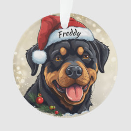 Ornamento de Navidad de Rottweiler Personalizado