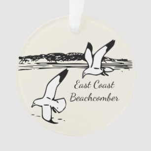 Ornamento de Navidad de Seagull East Coast Beachco