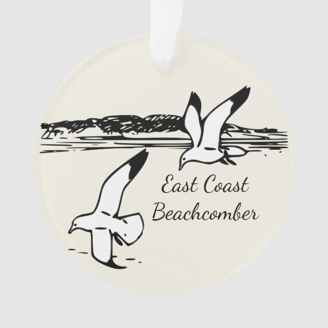 Ornamento de Navidad de Seagull East Coast Beachco (Anverso)