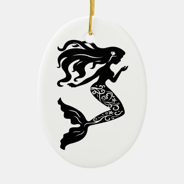 Ornamento de Navidad de Sirena (Frente)