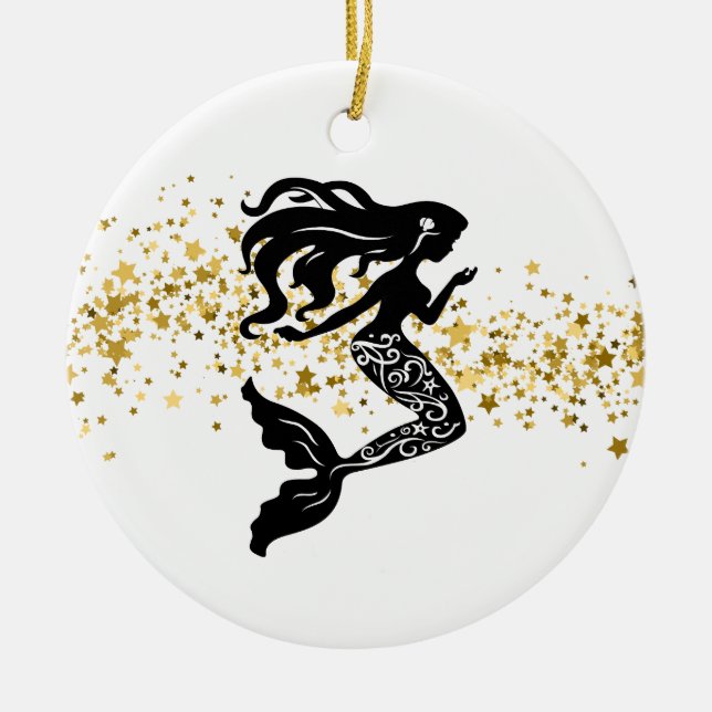 Ornamento de Navidad de Sirena (Frente)