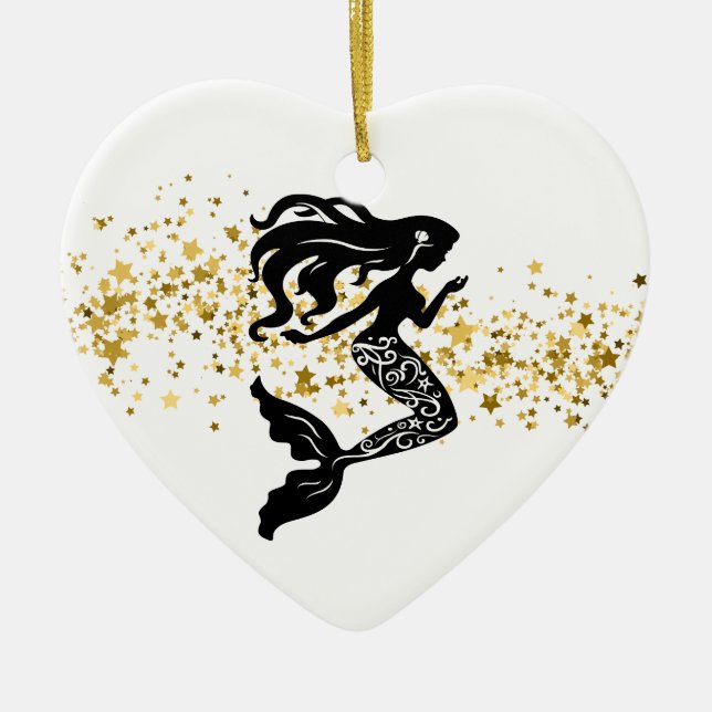 Ornamento de Navidad de Sirena (Frente)