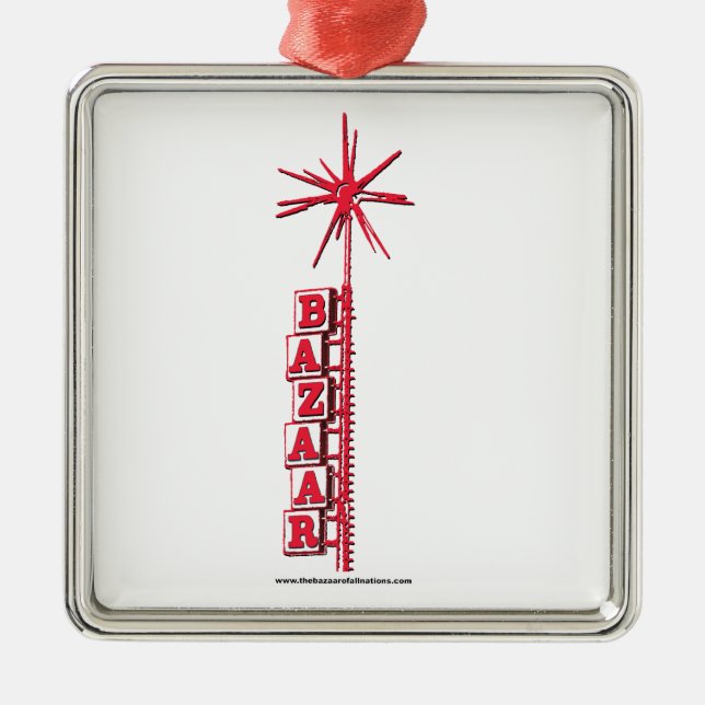 Ornamento de Navidad de "Sputnik" del bazar (Frente)