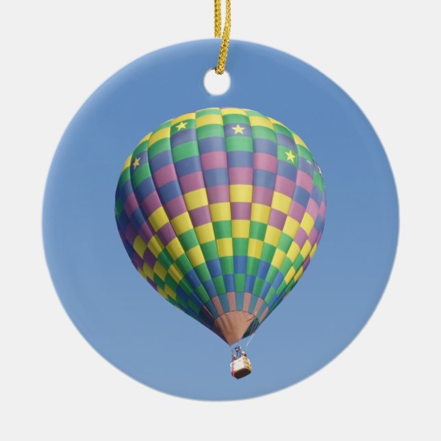 Ornamento de Navidad de StarLite Hot Air Balloon (Frente)