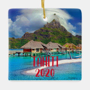Ornamento de Navidad de Vacaciones en Tahití