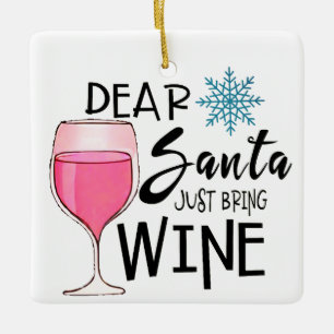 Ornamento de Navidad de Vino Retro, amante del vin