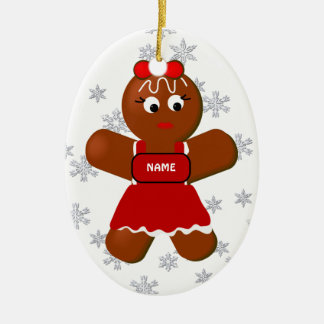 Ornamento de Navidad del Chica de Gingerbread