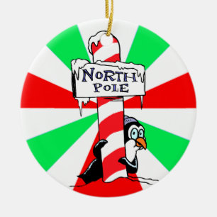 Ornamento de Navidad del Pingüino del Polo Norte