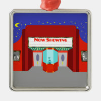 Ornamento de Navidad del Teatro de Cine Retro