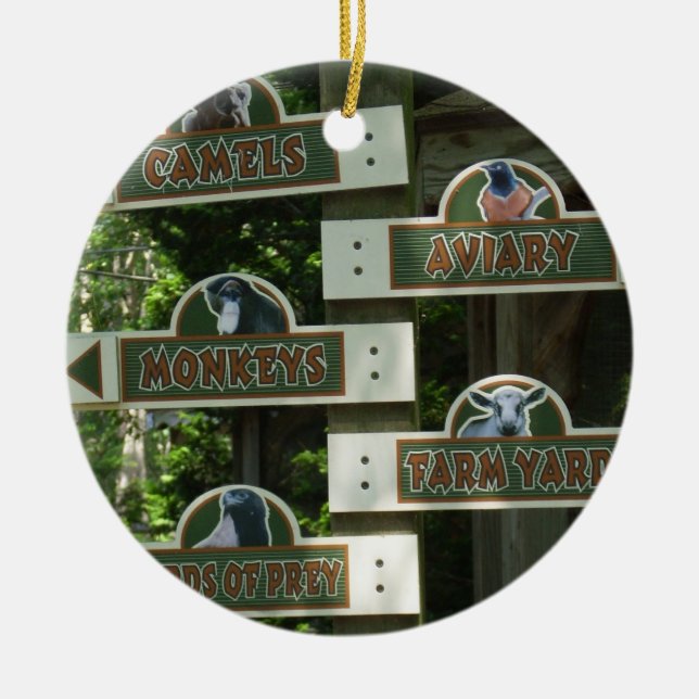 Ornamento de Navidad del Zoológico de Mayo del Cab (Frente)
