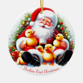 Ornamento de Navidad Duckling personalizado