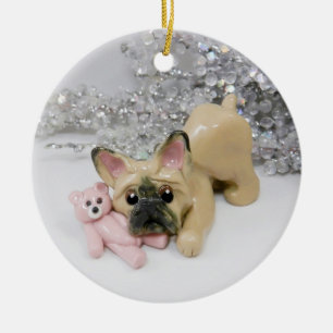 Ornamento de Navidad en Bulldog francés