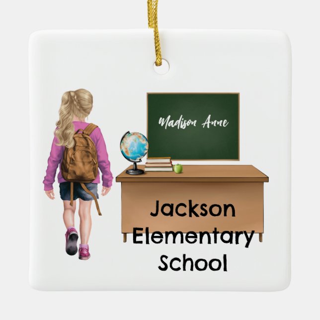 Ornamento de Navidad en la escuela de Chicas perso (Anverso)