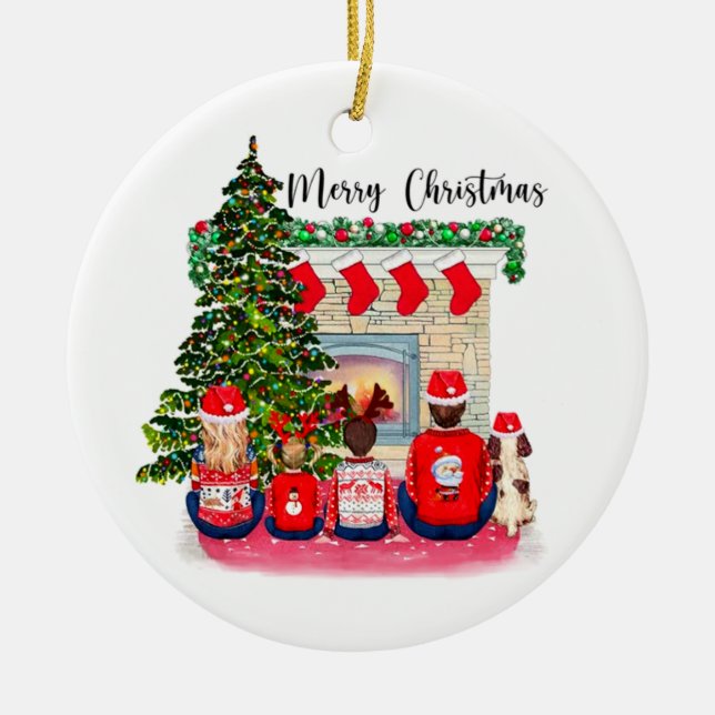 Ornamento de Navidad Familiar Personalizado 2022 (Frente)