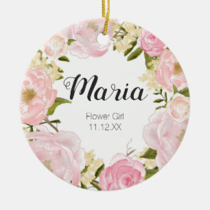 Ornamento de Navidad Flor Floral Chica
