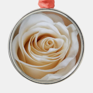 Ornamento de Navidad floral Rosa Blanca