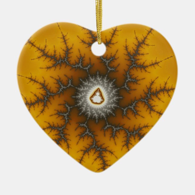 Ornamento de Navidad Fractal de Ice Flake (Frente)