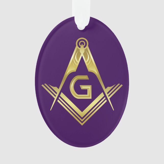 Ornamento de Navidad Freemason | Regalos masónicos (Anverso)
