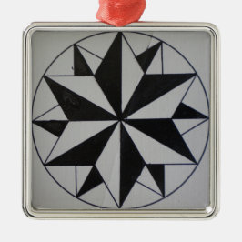 Ornamento de Navidad Geometric-6 Premium Square