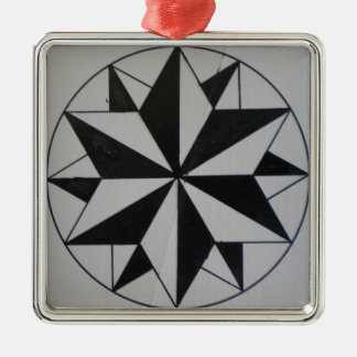 Ornamento de Navidad Geometric-6 Premium Square