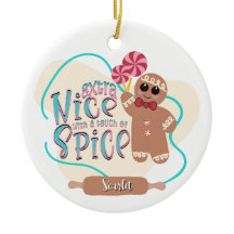 Ornamento de Navidad Gingerbread personalizado