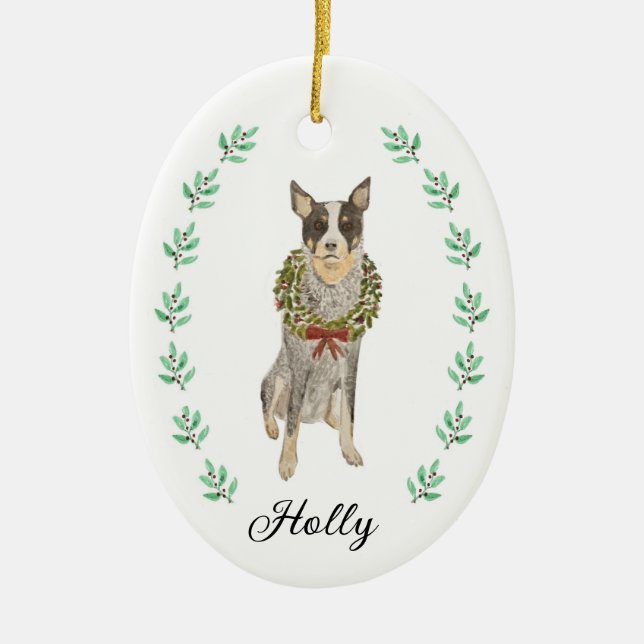 Ornamento de Navidad Heeler (Frente)