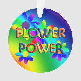 Ornamento de Navidad Hippie Power Flower 2