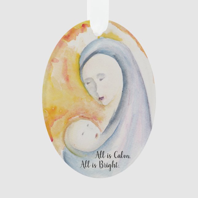 Ornamento de Navidad Madonna y Infantil (Anverso)