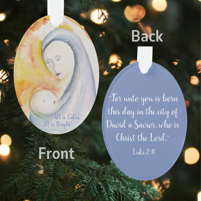 Ornamento de Navidad Madonna y Infantil (Subido por el creador)