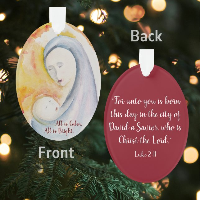 Ornamento de Navidad Madonna y Infantil (Subido por el creador)