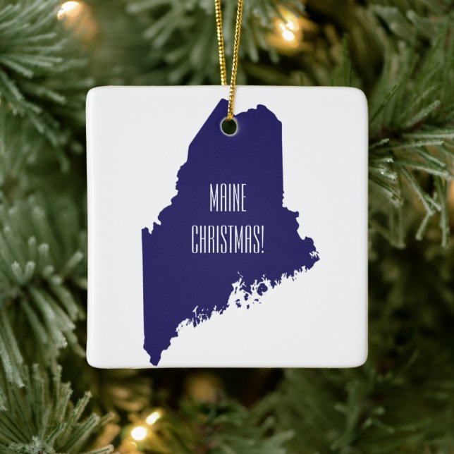 Ornamento de Navidad Maine personalizado (Árbol)