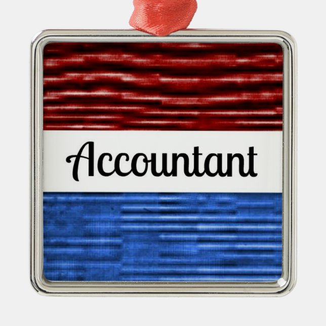 Ornamento de Navidad Patriótico Contable (Frente)