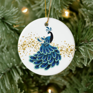 Ornamento de Navidad-Peacock