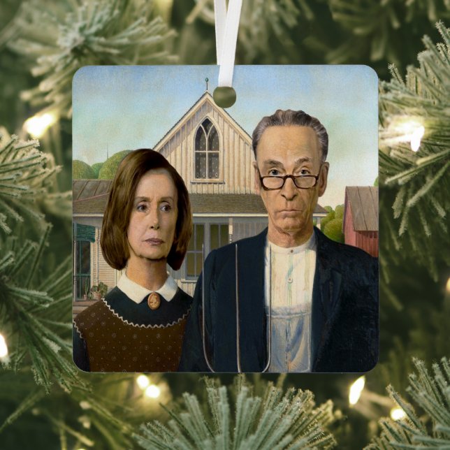 Ornamento de Navidad Pelosi y Schumer (in situ)