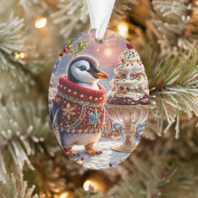 Ornamento de Navidad Penguin Sundae (Árbol)