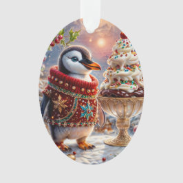 Ornamento de Navidad Penguin Sundae