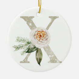 Ornamento de Navidad personalizado con sus inicial
