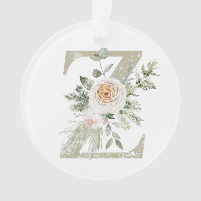 Ornamento de Navidad personalizado con sus inicial (Anverso)