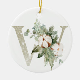 Ornamento de Navidad personalizado con sus inicial