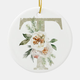 Ornamento de Navidad personalizado con sus inicial