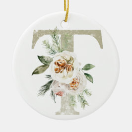 Ornamento de Navidad personalizado con sus inicial