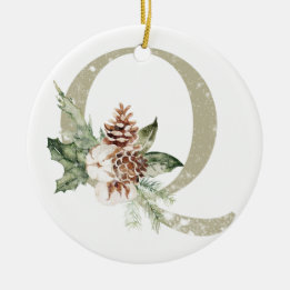 Ornamento de Navidad personalizado con sus inicial