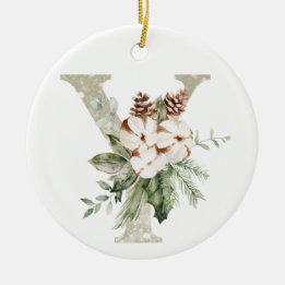 Ornamento de Navidad personalizado con sus inicial