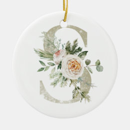 Ornamento de Navidad personalizado con sus inicial