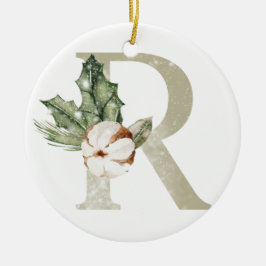 Ornamento de Navidad personalizado con sus inicial