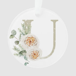 Ornamento de Navidad personalizado con sus inicial