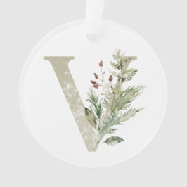 Ornamento de Navidad personalizado con sus inicial